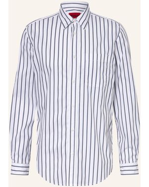 HUGO Hemd ERILLO Oversize Fit - Blau