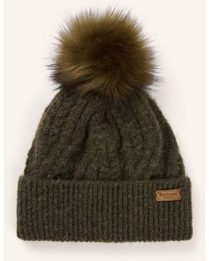Barbour Mütze ELSDON mit Kunstfell - Grün
