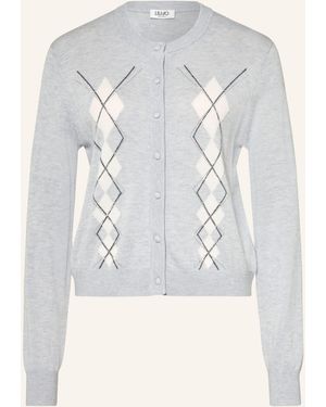 Liu Jo Strickjacke mit Schmucksteinen - Weiß