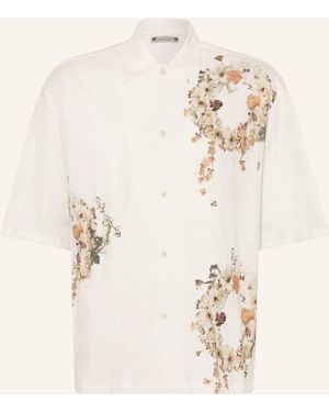 AllSaints Kurzarm-Hemd FLEUR LIS Oversized Fit - Natur