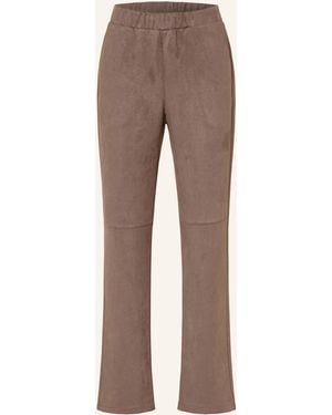 Monari Hose in Lederoptik - Natur