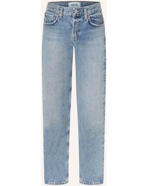 Agolde Straight Jeans LOW RISE SLIM - Blau