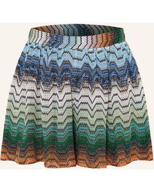 Missoni Strickshorts mit Glitzergarn - Blau