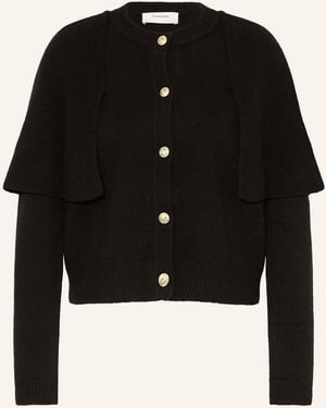 Ba&sh Strickjacke PEGGY mit Volants - Schwarz
