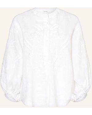 DARLING HARBOUR Blusenshirt mit Lochspitze - Weiß