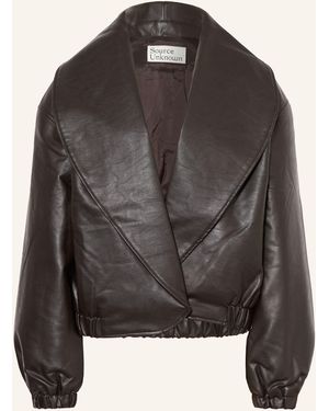 Source Unknown Jacke in Lederoptik - Grau