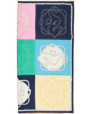 Jacquemus Seidentuch LE FOULARD À RAYURES - Blau