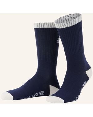 Café du Cycliste Radsocken MOTTO - Blau