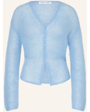 Samsøe & Samsøe Strickjacke SAPOPPIE mit Mohair - Blau