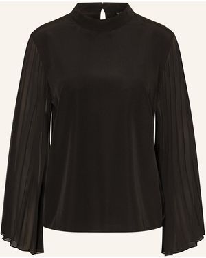 Van Laack Blusenshirt VL-OZIAS-XX im Materialmix - Schwarz