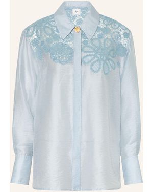 Aje. Hemdbluse GIA mit Spitze - Blau