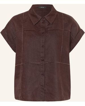 Opus Hemdbluse FELILA aus Leinen - Braun