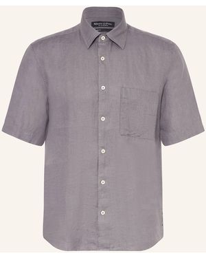 Marc O' Polo Kurzarm-Hemd Regular Fit aus Leinen - Grau
