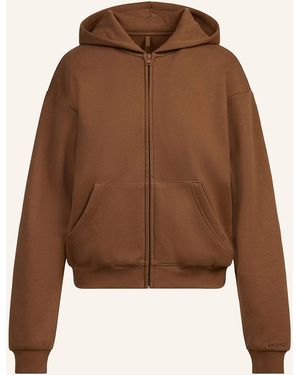 Skims Lounge-Sweatjacke COTTON-FLEECE - Braun