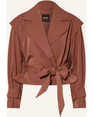BOSS Trench-Jacke JOPHELIA - Braun