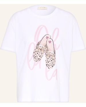 CATNOIR T-Shirt mit Schmucksteinen - Pink