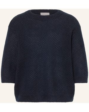 Hemisphere Pullover mit Cashmere und 3/4-Arm - Blau