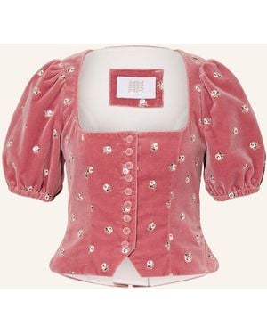 Riani Dirndlbluse aus Samt - Pink