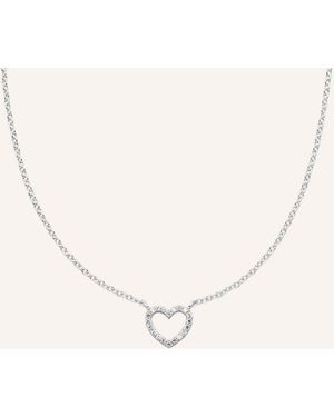 VEYNOU Halskette HERZ aus 14kt. Weißgold und Diamanten - Natur