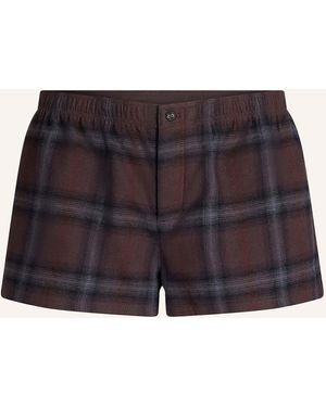Skims Schlafshorts FLANNEL aus Flanell - Blau