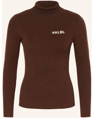 Karo Kauer Rollkragenpullover - Braun