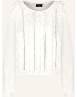 Monari Pullover mit Rüschen - Natur