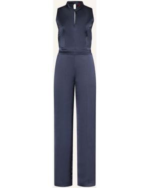HUGO Satin-Jumpsuit KIFERA mit Cut-outs - Blau