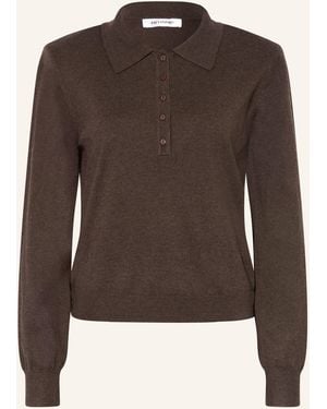 co'couture Strick-Poloshirt - Braun