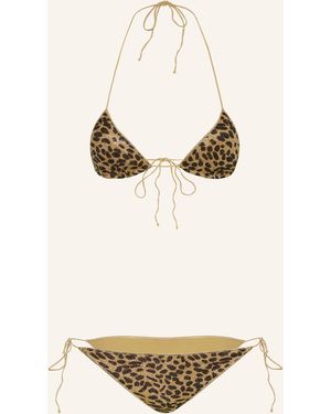 Oséree Triangel-Bikini ANIMALIER LUMIERE mit Glitzergarn - Natur