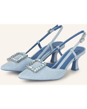 Festa Slingpumps STEFI mit Schmucksteinen - Blau