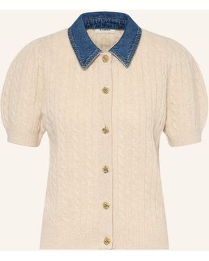 Sandro Strickjacke mit abnehmbarem Kragen - Blau