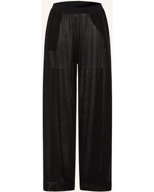 Alaïa Strickhose aus Leinen - Schwarz