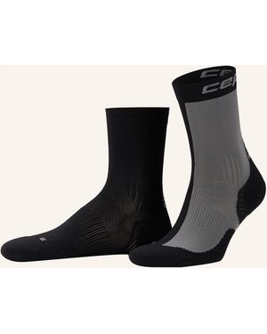 Cep Laufsocken CORE RUN EDT. HALF&HALF SOCKS MID CUT - Schwarz