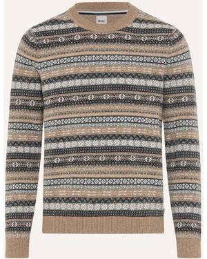 Brax Strickpullover STYLE RICK - Grau