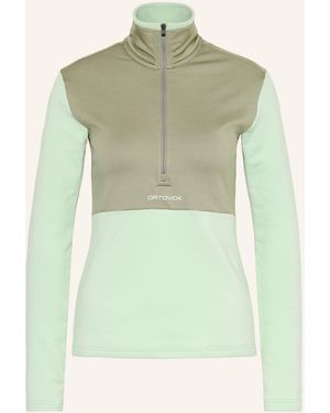 Ortovox Fleece-Troyer FLEECE LIGHT ZIP NECK - Grün