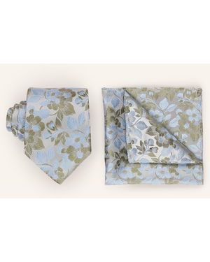 DIGEL Set DANNY: Krawatte und Einstecktuch - Blau