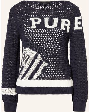 Monari Pullover mit Schmucksteinen - Blau
