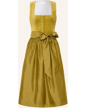LIMBERRY Dirndl NAOMI im Materialmix - Gelb