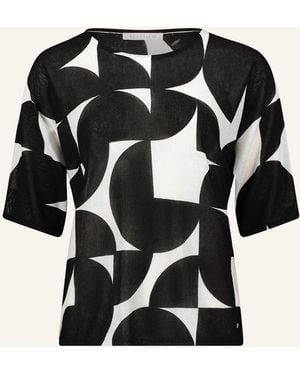 BETTY&CO Feinstrickpullover mit Print - Schwarz