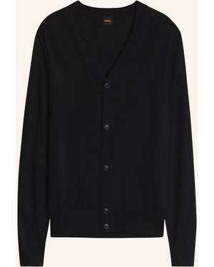 BOSS Strickjacke AVAC_CD-1 Regular Fit - Schwarz