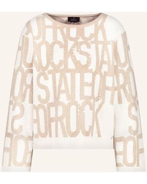 Monari Pullover mit Pailletten - Natur