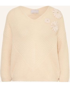 Hemisphere Pullover mit Cashmere und 3/4-Arm - Natur