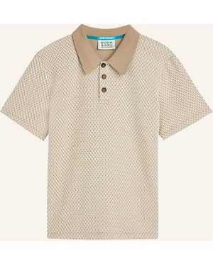 Scotch & Soda Jacquard-Poloshirt Relaxed Fit - Natur
