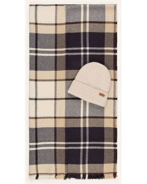 Barbour Set PENDLE: Schal und Mütze - Grau