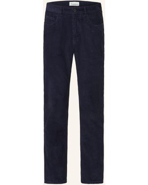 Knowledge Cotton Cordhose CHUCK Classic Straight Leg Fit - Blau