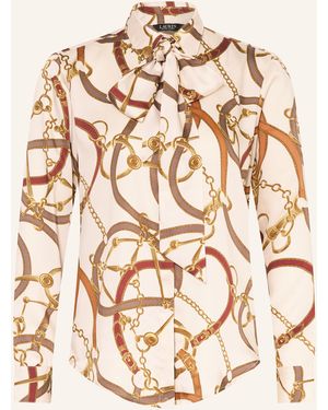 Ralph Lauren Schluppenbluse aus Satin - Natur