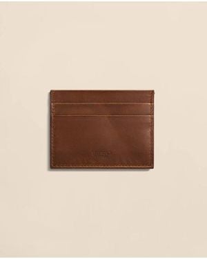 Brooks Brothers Shinola Leather Card Case - Natural