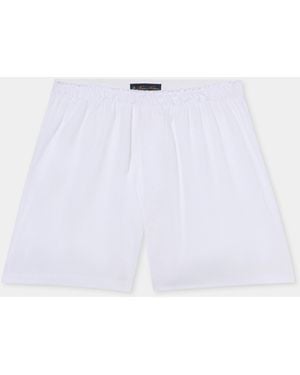 Brooks Brothers Plain Cotton Boxer Shorts - White
