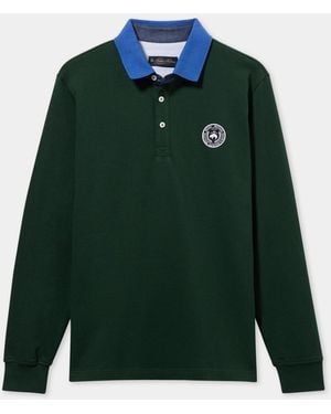 Brooks Brothers Polo De Algodón Con Emblema Del Logo - Verde