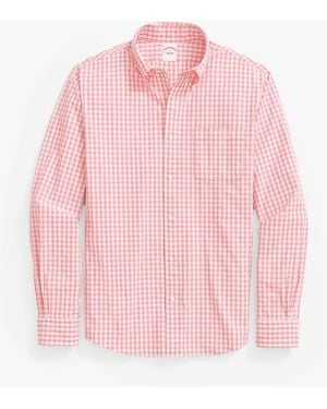 Brooks Brothers Sport Friday Shirt With Polo Button Down Collar - Pink